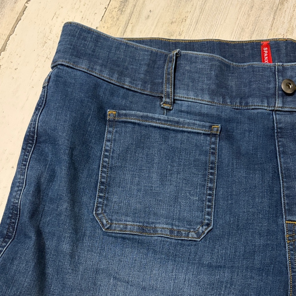 SPANX Every wear Cropped Wide Leg Denim Jeans With Patch Pockets Size 3X - Picture 5 of 12